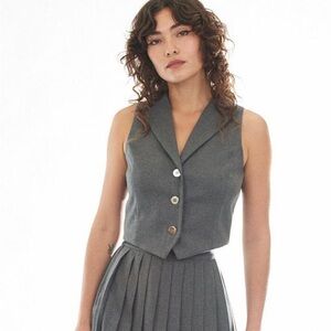 Fashion Brand Company Gray Business Vest